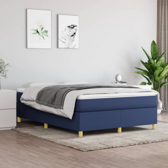Lit Bleu 140x190 cm Tissu