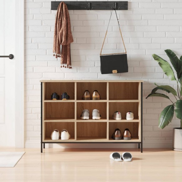 Armoire à chaussures chêne sonoma 100x35x70cm bois d'ingénierie