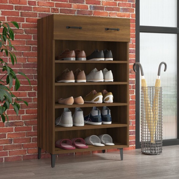 Meuble à chaussures Chêne marron 60x35x105 cm 