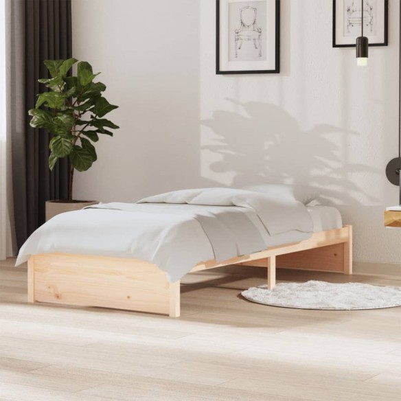 Lit bois massif 90x190 cm simple