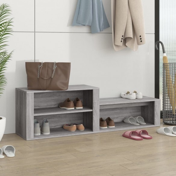Armoire à chaussures Sonoma gris 150x35x45 cm 