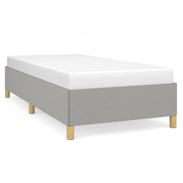 Lit Gris clair 90x200 cm Tissu