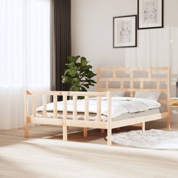 Lit Bois de pin massif 140x200 cm