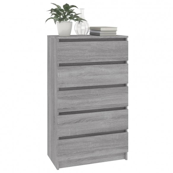 Commode Sonoma gris 60x36x103 cm  Commode Sonoma gris 60x36x103 cm