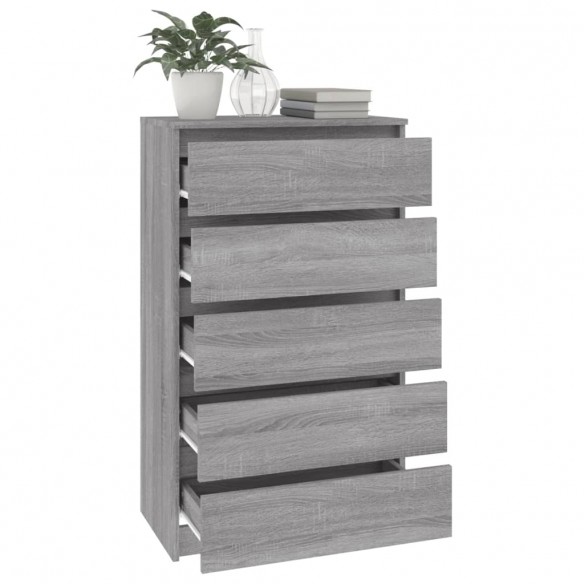 Commode Sonoma gris 60x36x103 cm  Commode Sonoma gris 60x36x103 cm