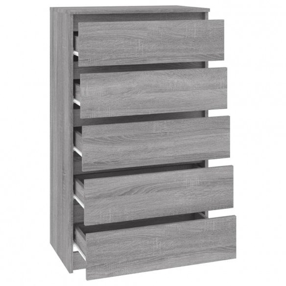 Commode Sonoma gris 60x36x103 cm  Commode Sonoma gris 60x36x103 cm