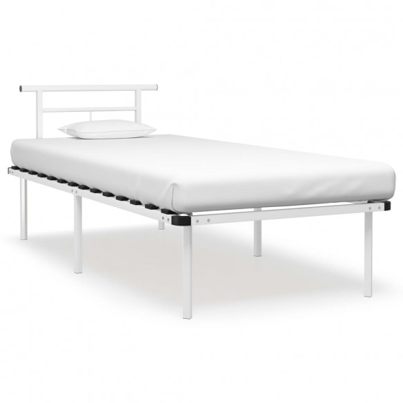 Lit Blanc Métal 90x200 cm