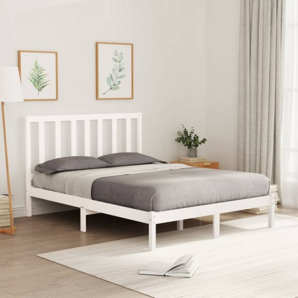 Lit Blanc Bois massif 120x200 cm