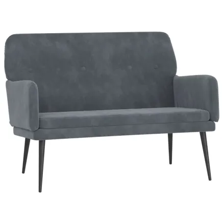 Banc Gris foncé 108x79x79 cm Velours 2