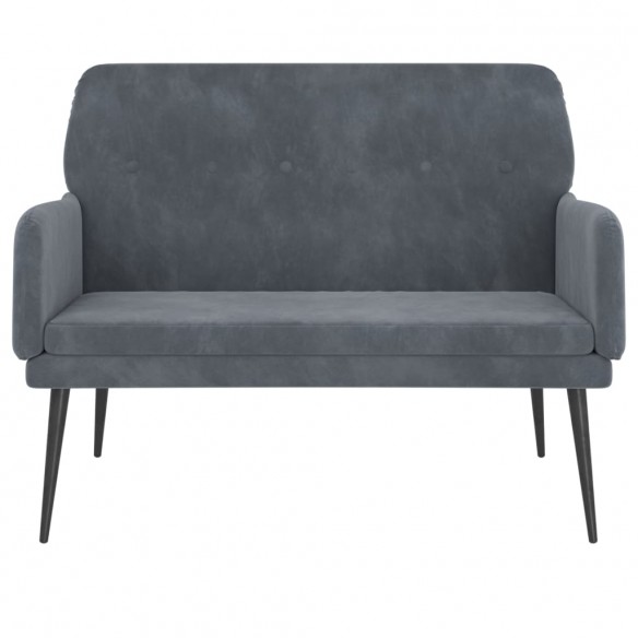 Banc Gris foncé 108x79x79 cm Velours Banc Gris foncé 108x79x79 cm Velours