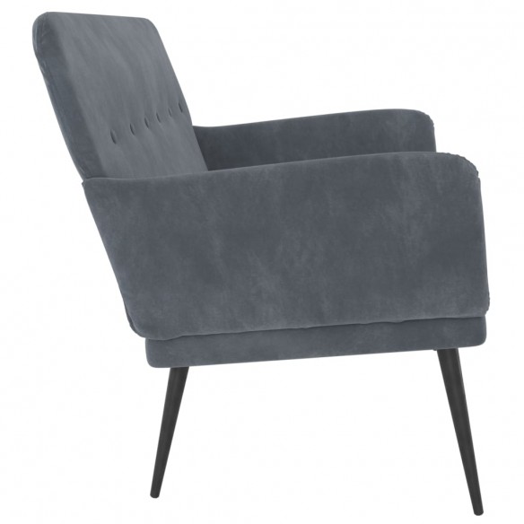 Banc Gris foncé 108x79x79 cm Velours Banc Gris foncé 108x79x79 cm Velours