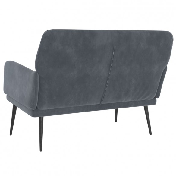 Banc Gris foncé 108x79x79 cm Velours Banc Gris foncé 108x79x79 cm Velours