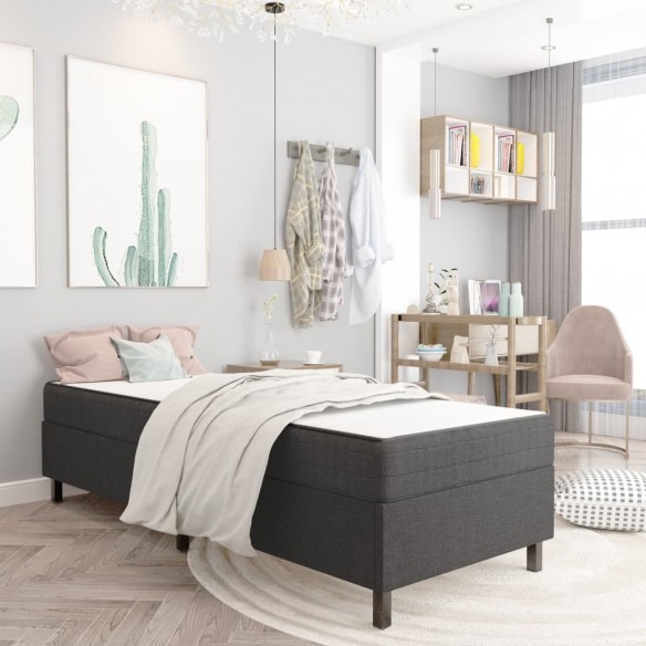 Lit Gris Tissu 100x200 cm