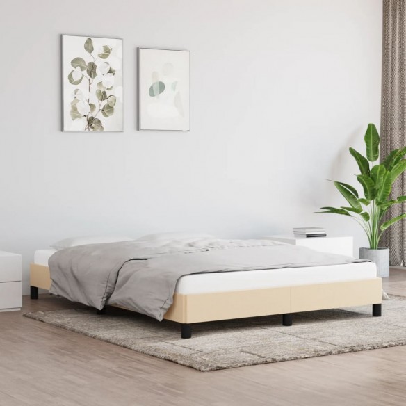 Lit Crème 140x190 cm Tissu