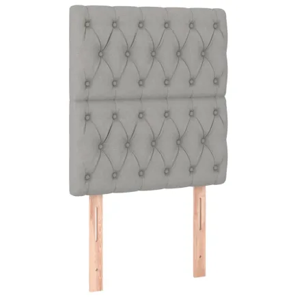 Têtes de lit 2 pcs Gris clair 80x7x78/88 cm Tissu 2