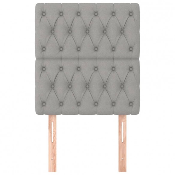 Têtes de lit 2 pcs Gris clair 80x7x78/88 cm Tissu Têtes de lit 2 pcs Gris clair 80x7x78/88 cm Tissu