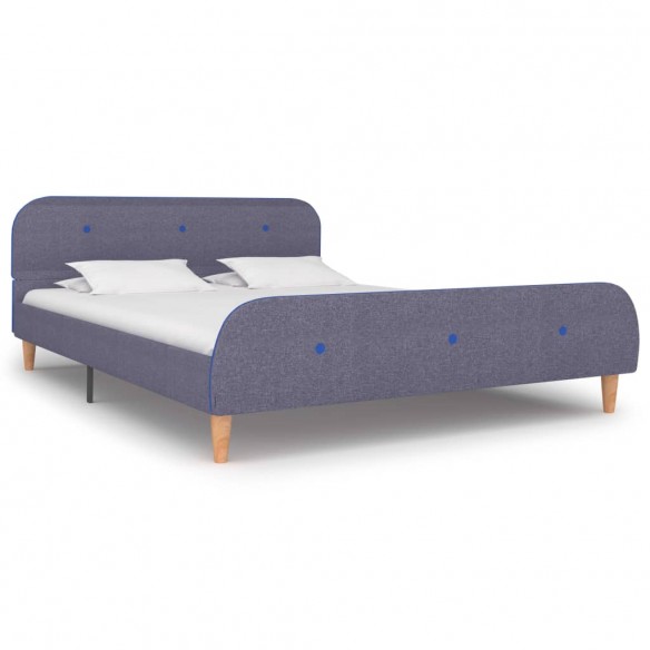 Lit Gris clair Tissu 140 x 200 cm