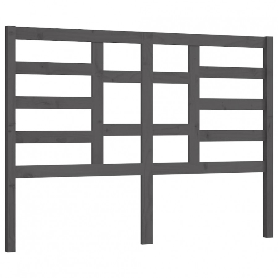 Tête de lit Gris 141x4x104 cm Bois massif de pin
