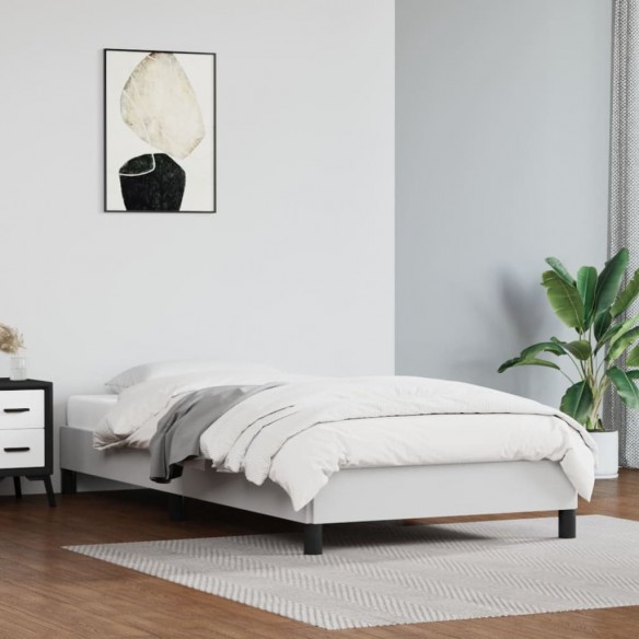 Lit Blanc 100x200 cm Similicuir