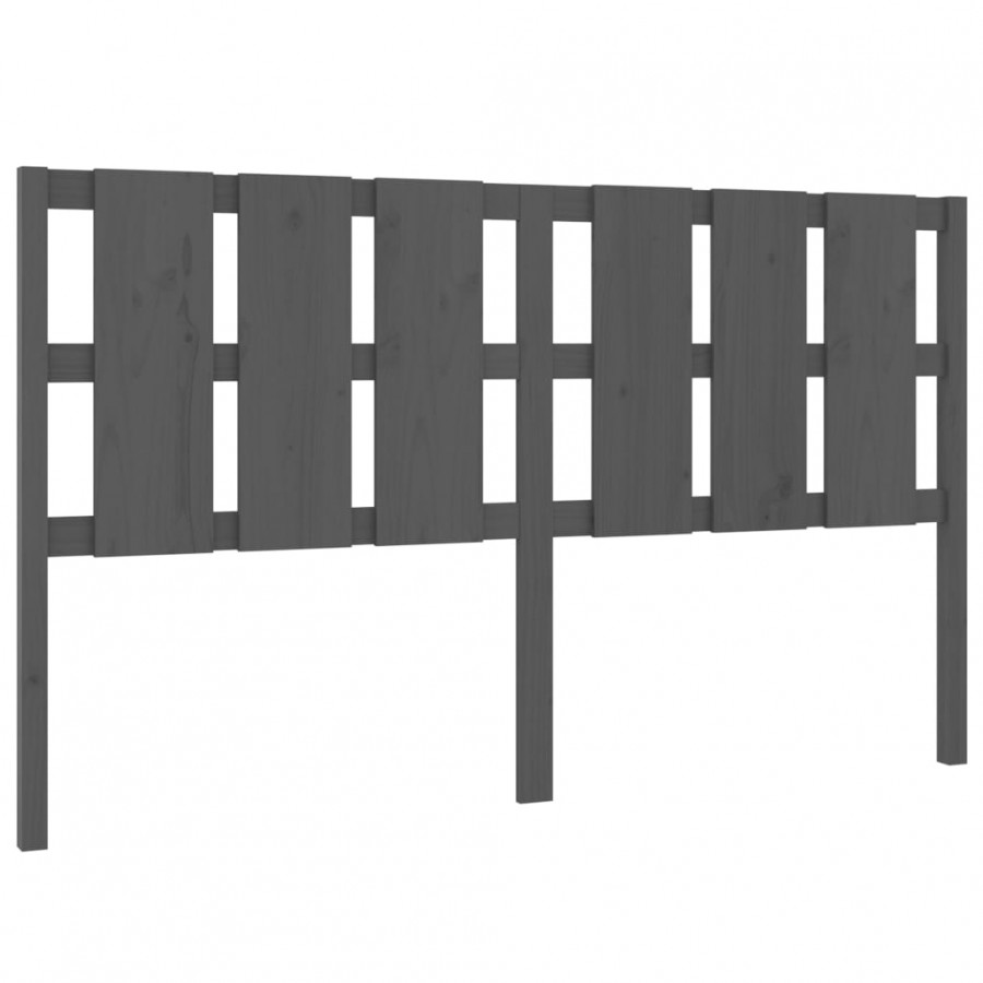 Tête de lit Gris 185,5x4x100 cm Bois massif de pin
