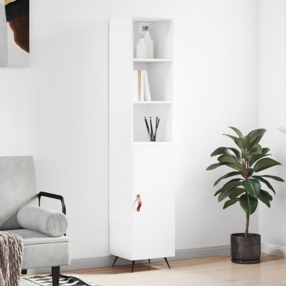 Buffet haut Blanc brillant 34,5x34x180 cm 