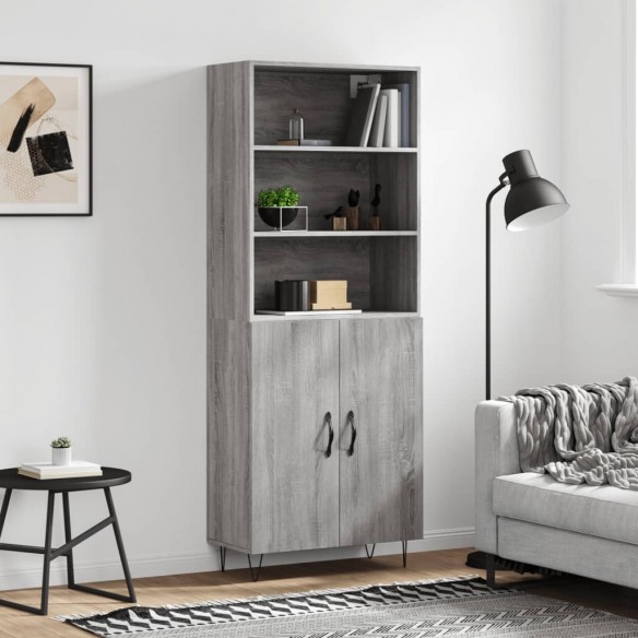 Buffet haut Sonoma gris 69,5x34x180 cm 