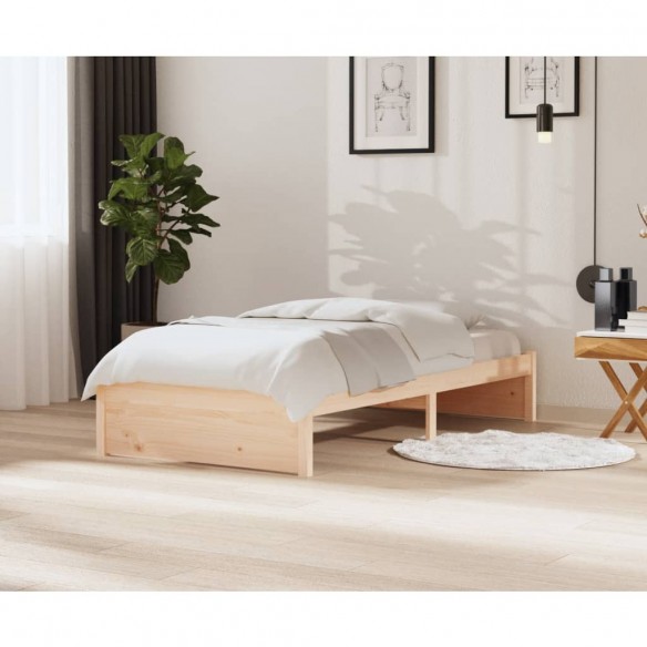 Lit Blanc Bois massif 100x200 cm
