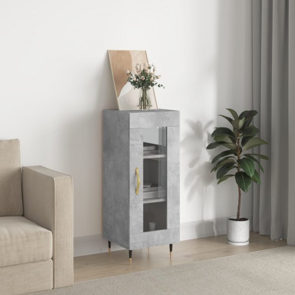 Buffet Gris béton 34,5x34x90 cm 