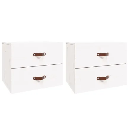 Tables de chevet murales 2 pcs Blanc 50x36x40 cm 2