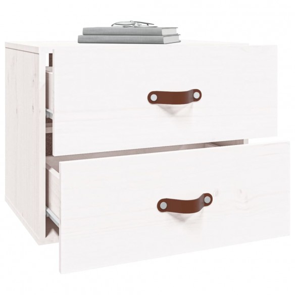 Tables de chevet murales 2 pcs Blanc 50x36x40 cm Tables de chevet murales 2 pcs Blanc 50x36x40 cm