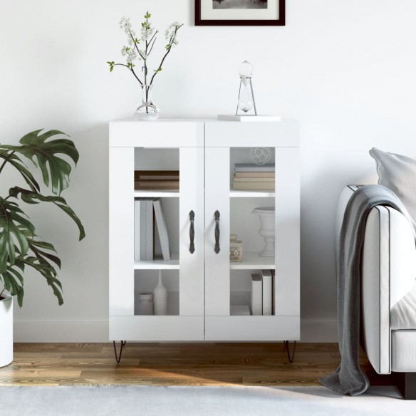 Buffet Blanc brillant 69,5x34x90 cm 