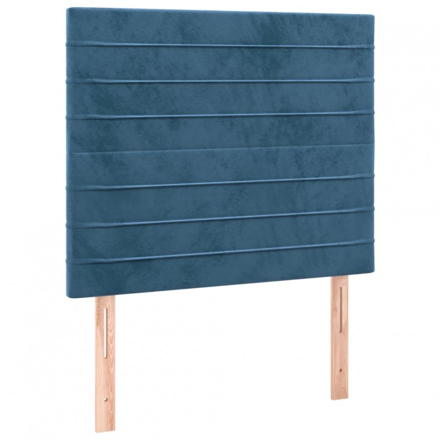 Têtes de lit 2 pcs Bleu foncé 80x5x78/88 cm Velours