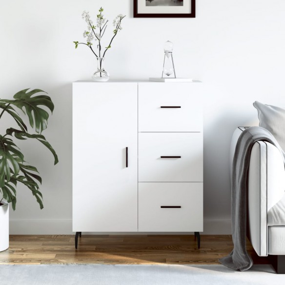 Buffet Blanc brillant 69,5x34x90 cm 