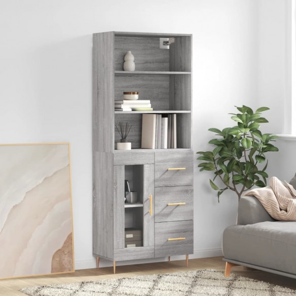 Buffet haut Sonoma gris 69,5x34x180 cm 