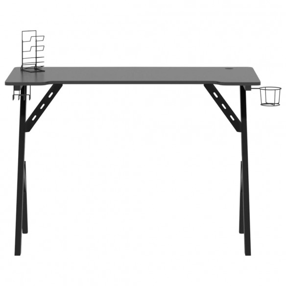 Bureau de jeu avec pieds en forme de Y Noir 110x60x75 cm Bureau de jeu avec pieds en forme de Y Noir 110x60x75 cm