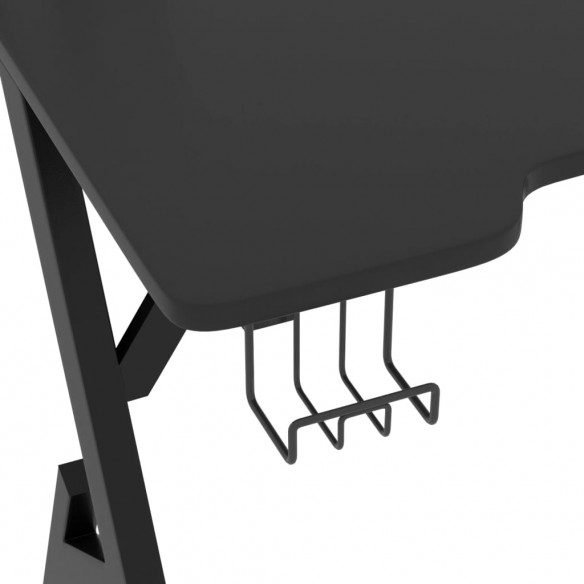 Bureau de jeu avec pieds en forme de Y Noir 110x60x75 cm Bureau de jeu avec pieds en forme de Y Noir 110x60x75 cm