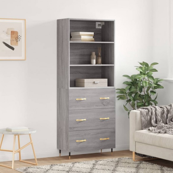Buffet haut Sonoma gris 69,5x34x180 cm 