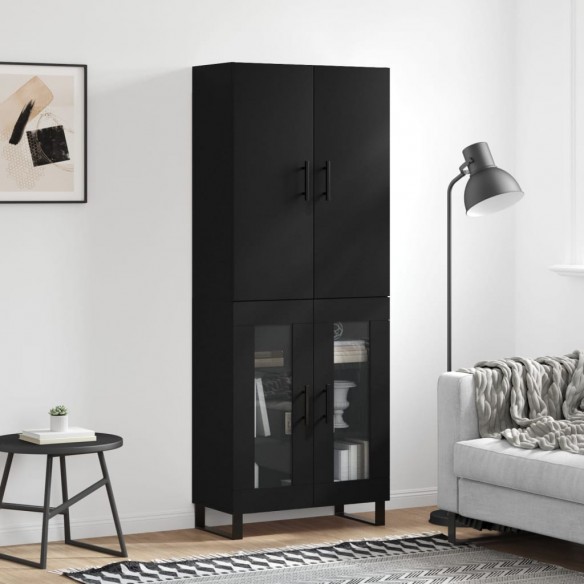 Buffet haut Noir 69,5x34x180 cm 