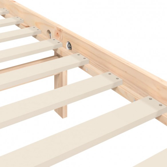 Lit avec tête de lit 140x190 cm bois massif