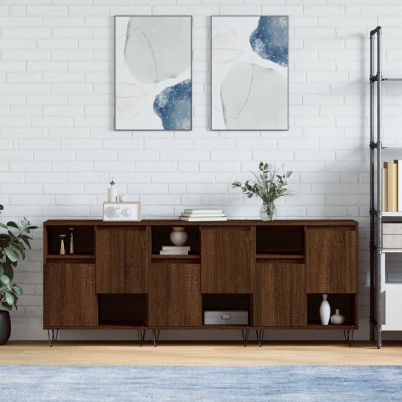 Buffets 3 pcs Chêne marron 