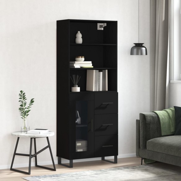 Buffet haut Noir 69,5x34x180 cm 