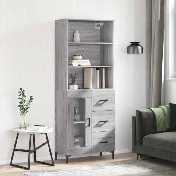 Buffet haut Sonoma gris 69,5x34x180 cm 