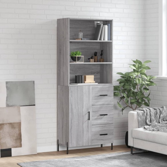Buffet haut Sonoma gris 69,5x34x180 cm 