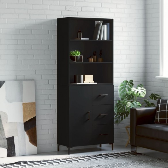 Buffet haut Noir 69,5x34x180 cm 