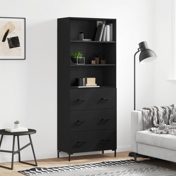Buffet haut Noir 69,5x34x180 cm 