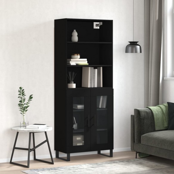 Buffet haut Noir 69,5x34x180 cm 