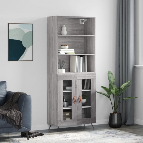 Buffet haut Sonoma gris 69,5x34x180 cm 