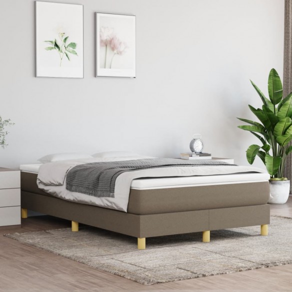 Lit Taupe 120x200 cm Tissu