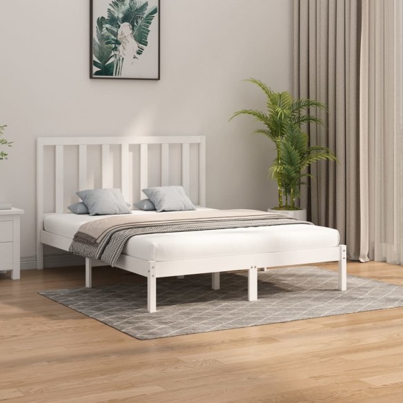 Lit Blanc Bois massif 160x200 cm