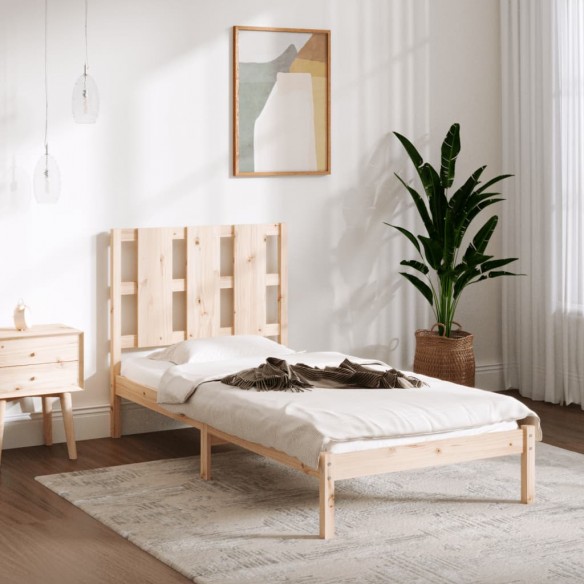 Lit Bois de pin massif 90x200 cm